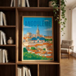 Ville d'Angoulême affiche vintage