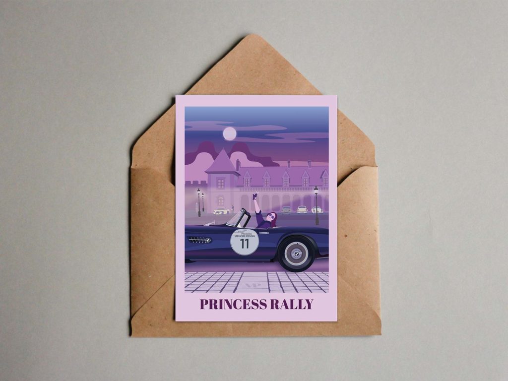 rallye des princesses carte postale