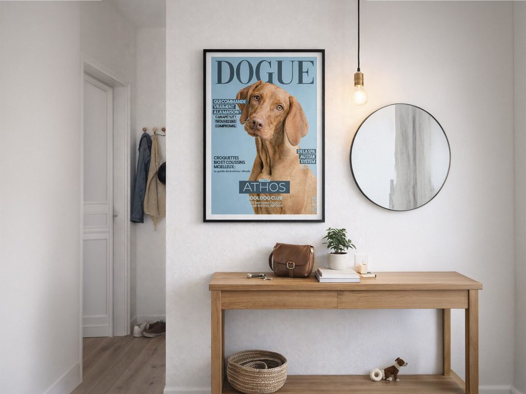 cadeau chien affiche personnalisée
